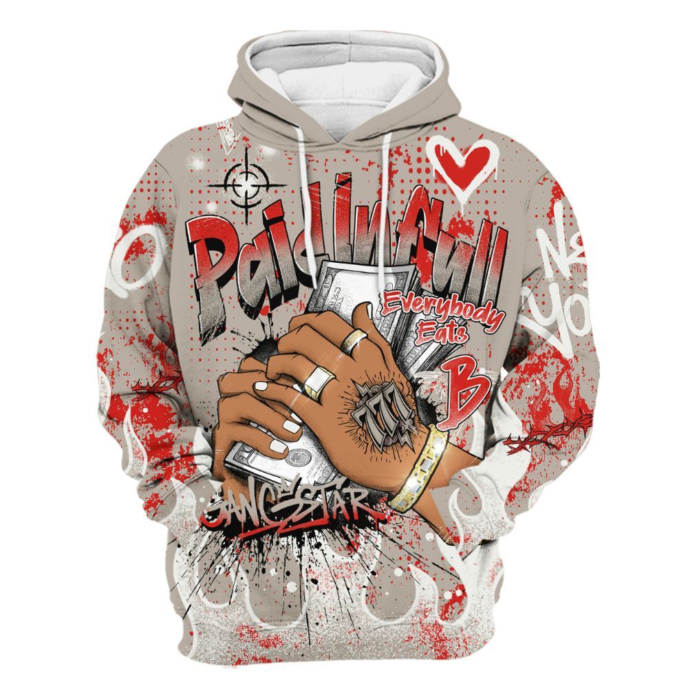 Hoodie To Match Low OG Phantom 1s - Lucky Money Paid In Full Graffiti All Over Print