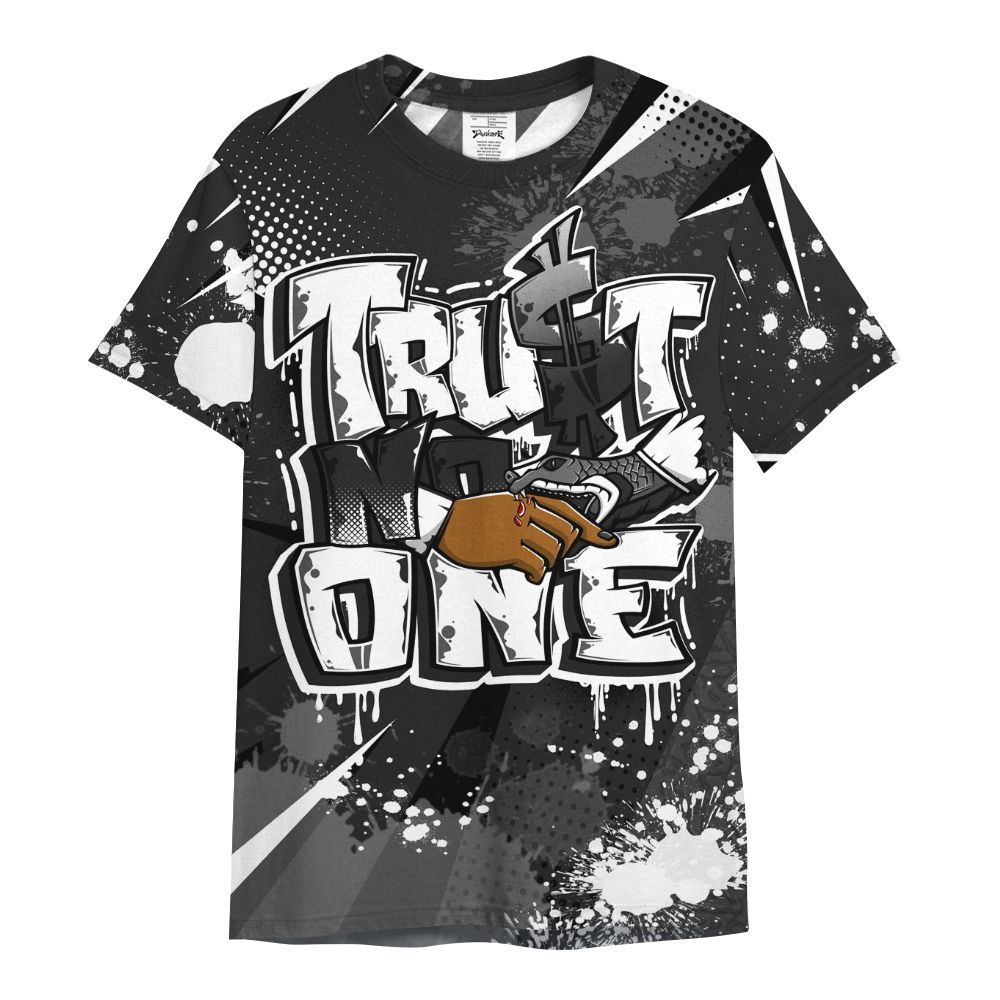 Shirt To Match Black Cat 3s - Poly Trust No One Dripping All Over Print