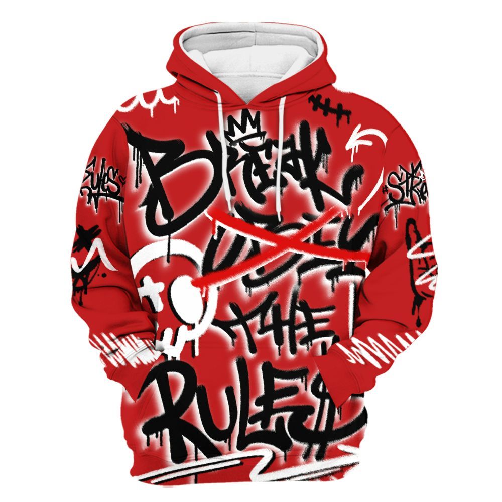 Hoodie To Match Bred Reimagined 4s - Break Rules Streetwear All Over Print