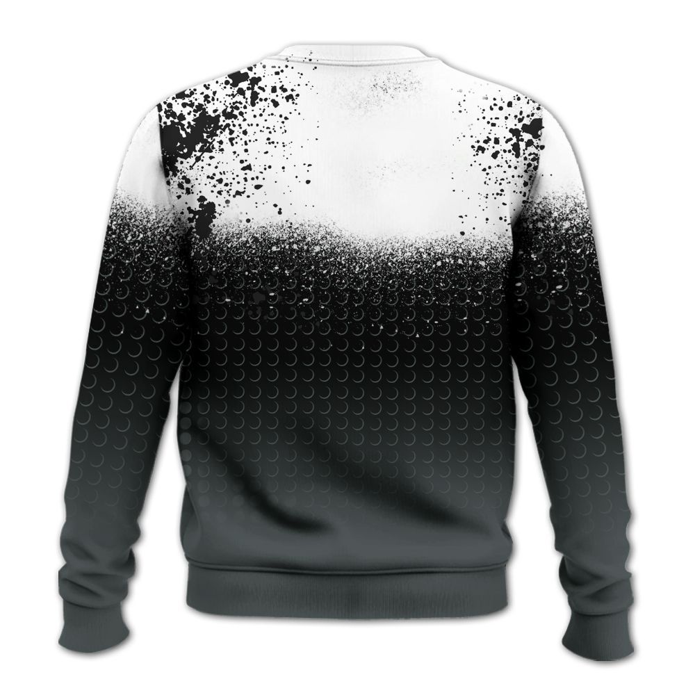 Sweatshirt To Match Black RM Nigel Sylvester 4s - Halftone Time Is Money All Over Print