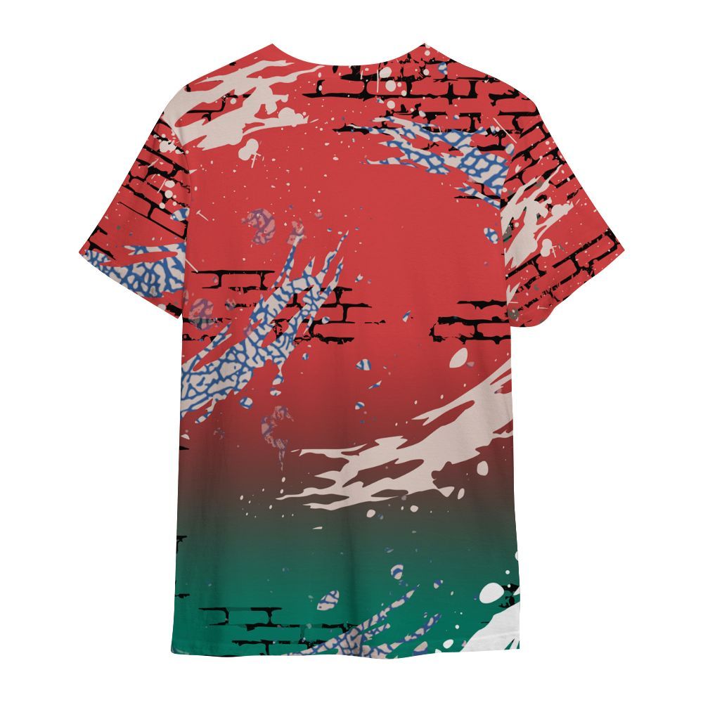 Shirt To Match Retro Chalk & Track Red 3s - Values Of Loyalty Drip All Over Print