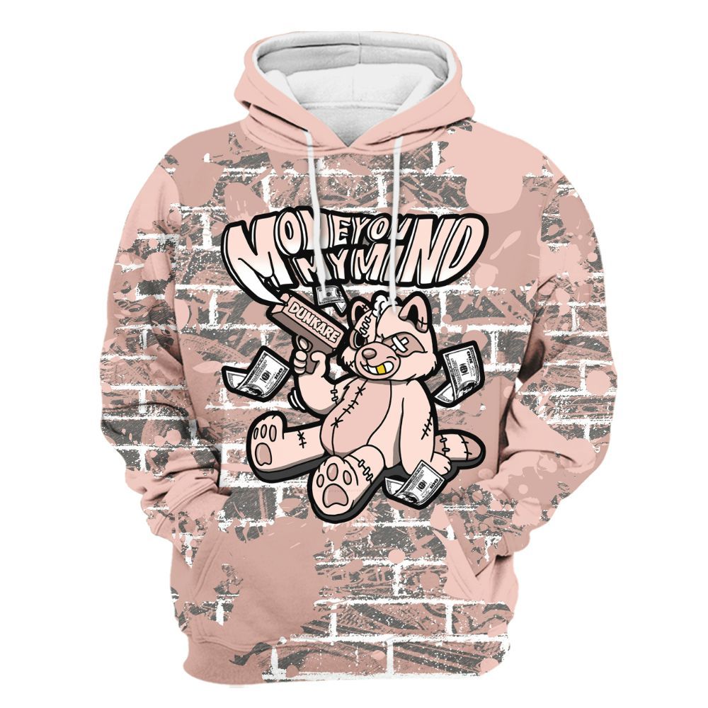 Hoodie To Match Low Legend Pink 11s - Money On My Mind Raccoon Brick All Over Print