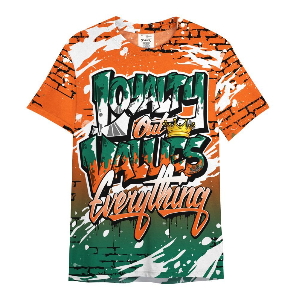 Shirt To Match SoleFly Sail Gorge Green 3s - Values Of Loyalty Drip All Over Print