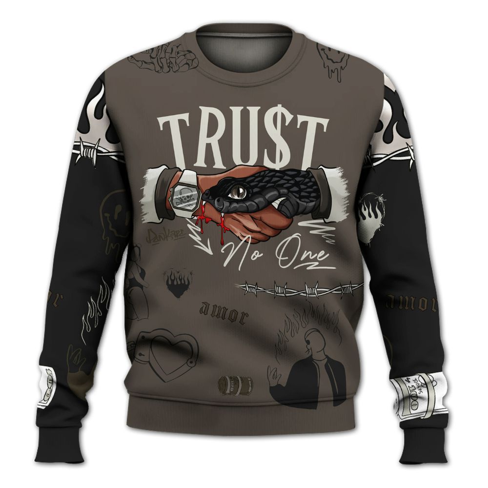Sweatshirt To Match Cave Stone 4s, Snake Trust No One All Over Print