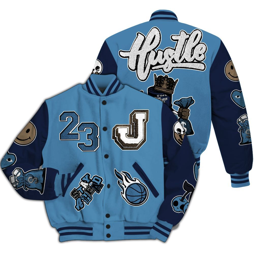 Varsity Jacket To Match Air Force 1 Stash - Hustles Money Number 23 All Over Print