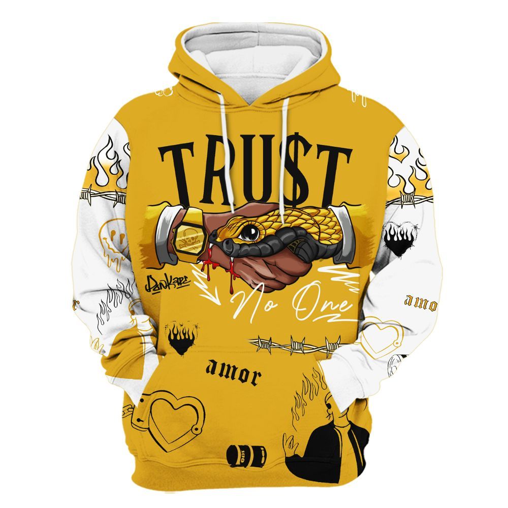 Hoodie To Match Vivid Sulfur 4s - Snake Trust No One All Over Print