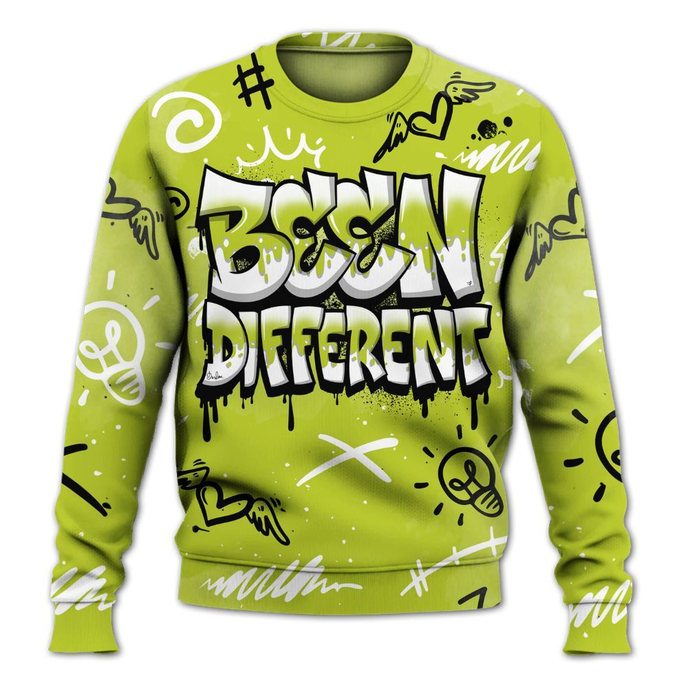 Sweatshirt To Match Bright Cactus 13s - Drip Built Di2ferent All Over Print