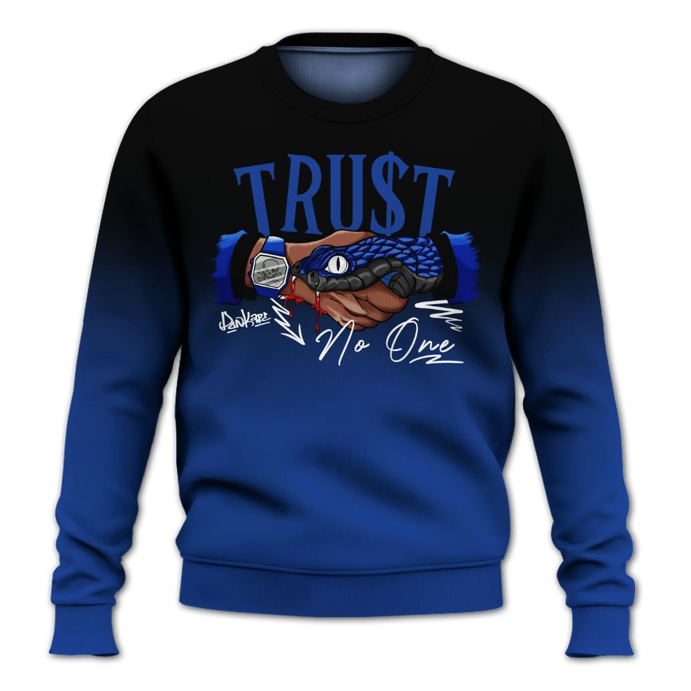 Sweatshirt To Match Air Foamposite One Royal - Snake Trust No One Drip All Over Print