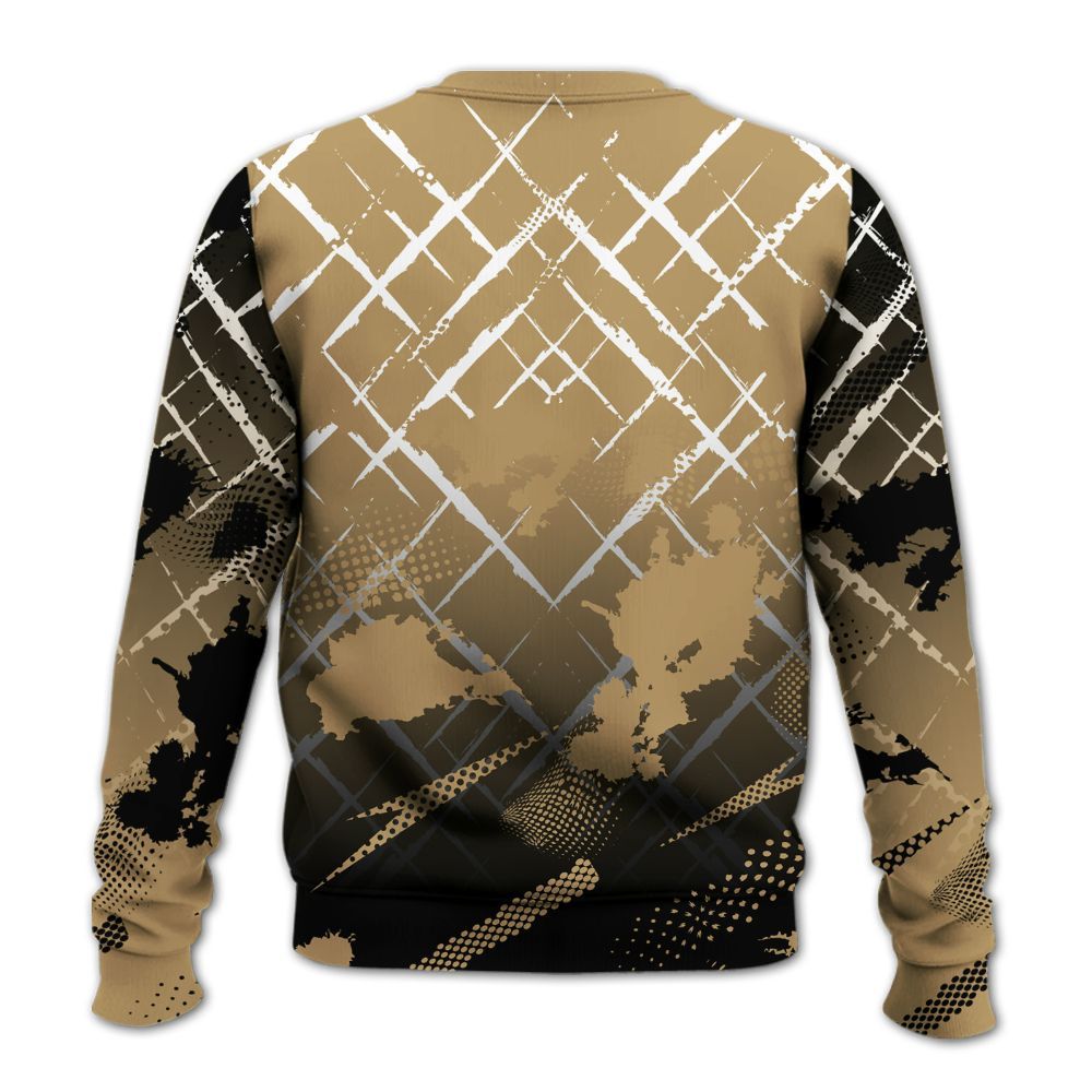 Sweatshirt To Match High OG Black Metallic Gold 1s - Halftone Stand Business Dripping All Over Print