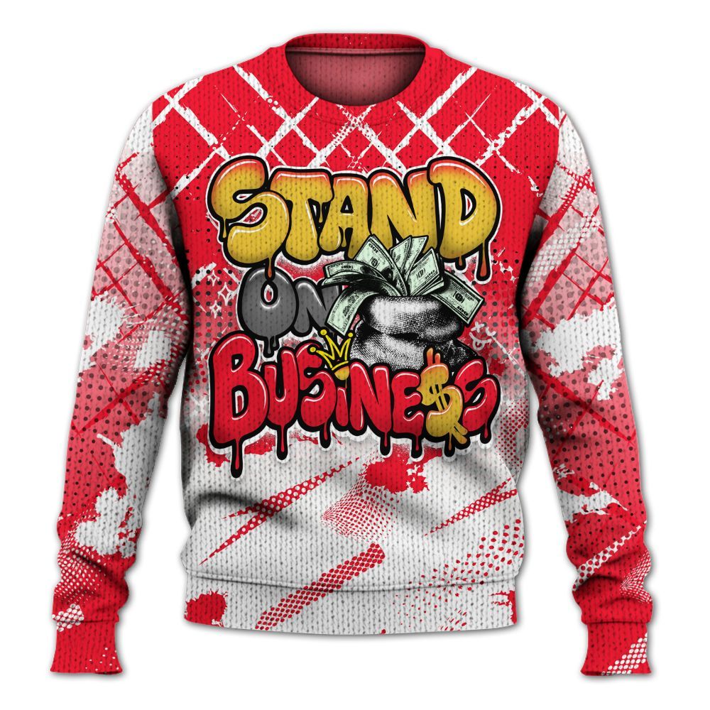 Knitted Sweater To Match KD 18 Air Bakin - Halftone Stand Business Dripping