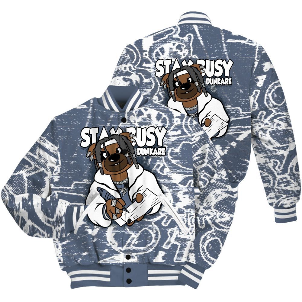 Varsity Jacket To Match Low Diffused Blue 11s Shirt - Maintain Activity Bear Avant-Garde All Over Print