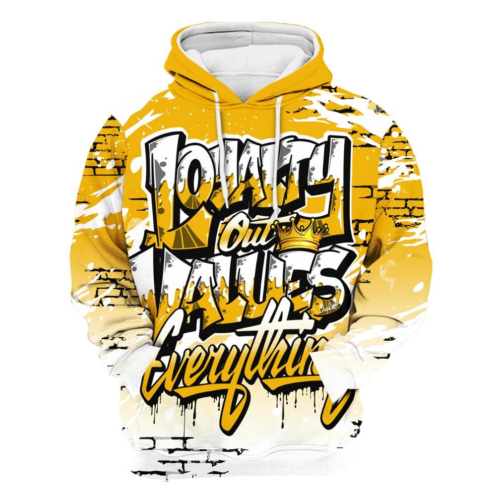 Hoodie To Match Del Sol 13s - Values Of Loyalty Drip All Over Print