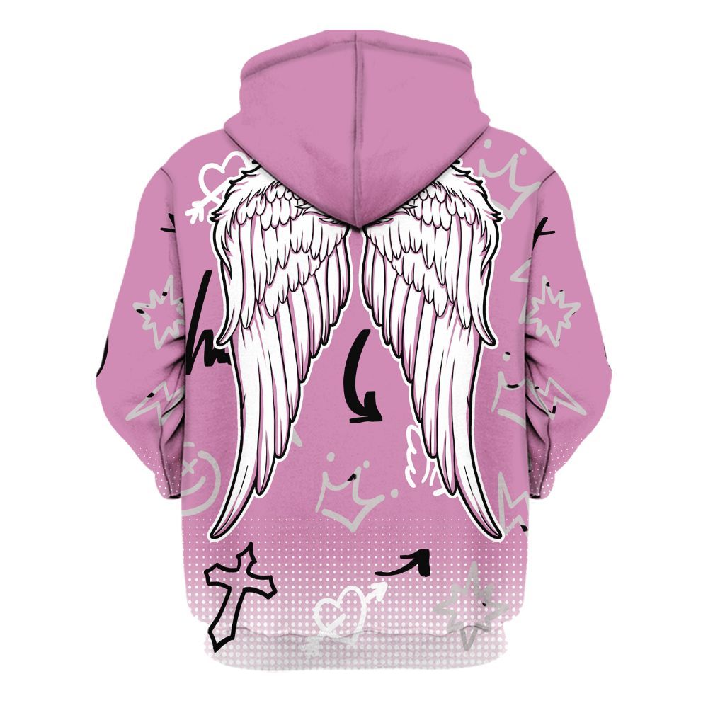 Hoodie To Match Neutral Grey Black White Orchid 4s - Gods Guides Me Bear Graphics All Over Print