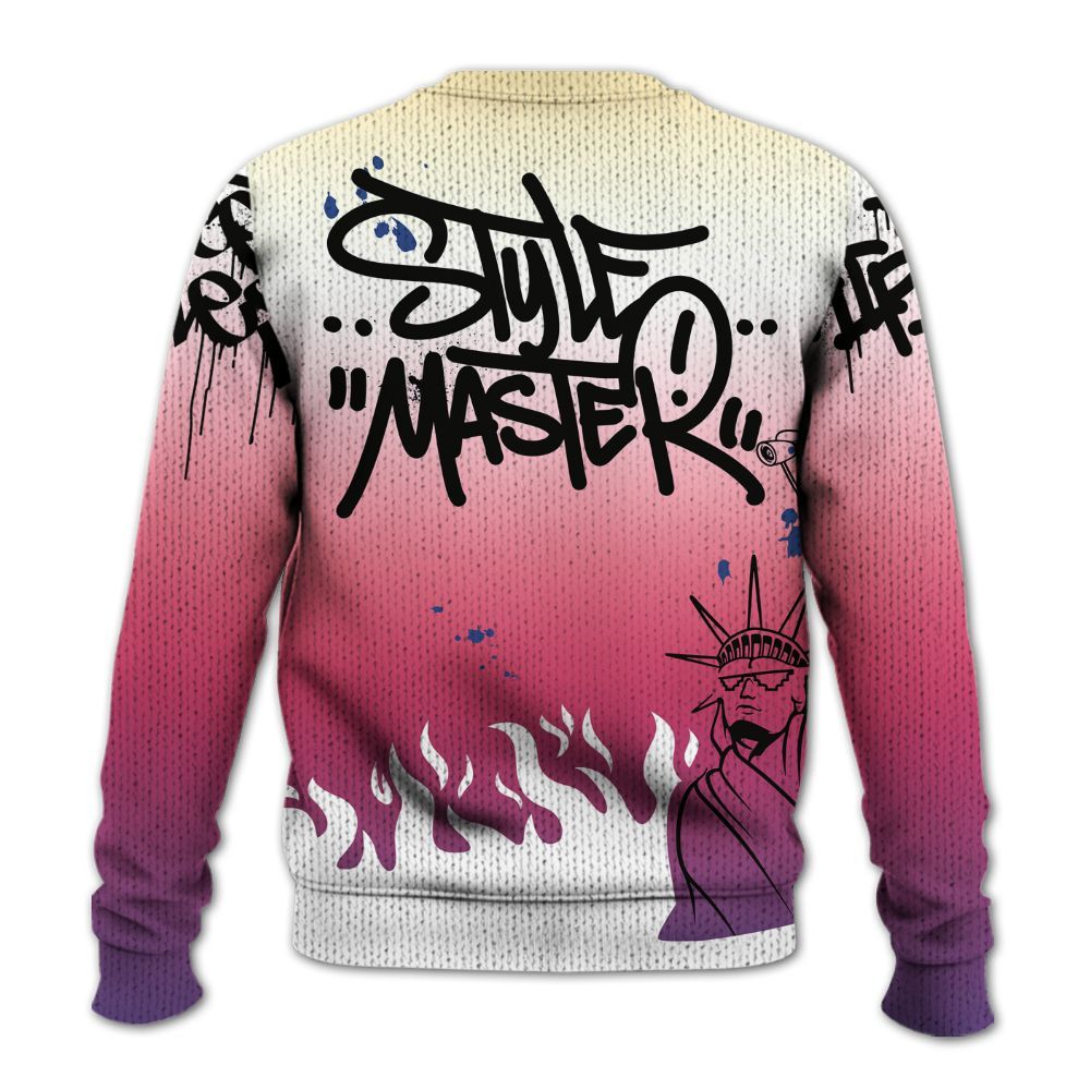 Knitted Sweater To Match Air Griffey Max Los Angeles 1s - Graphic Fck Around Find Out