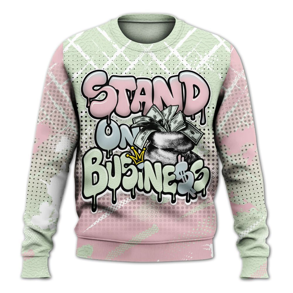 Sweatshirt To Match Spring Is In The Air 3s - Halftone Stand Business Dripping All Over Print