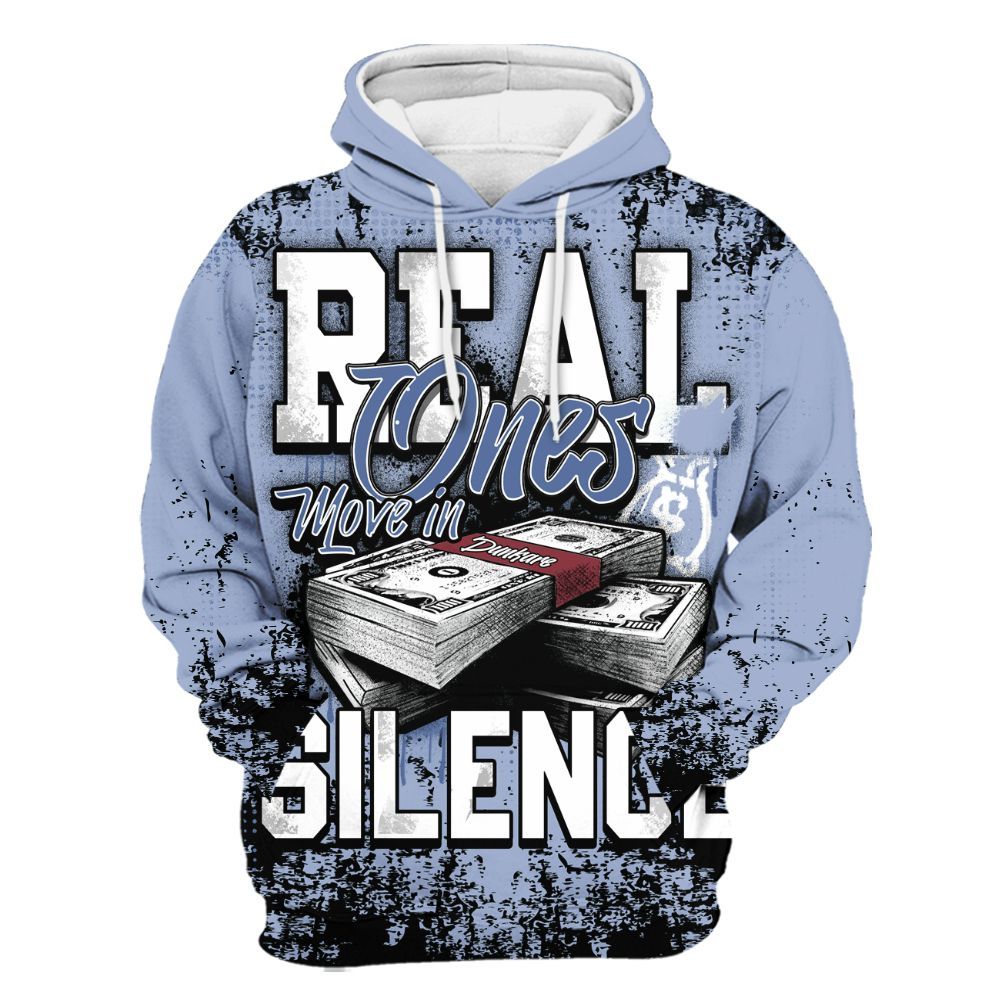 Hoodie To Match Black Metallic 5s - Move In Silence Money Street Retro All Over Print