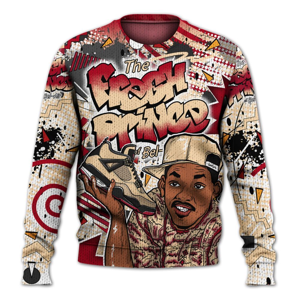 Sweater To Match Retro Pizza GS 4s - Fresh Sneaker 90s Graphic