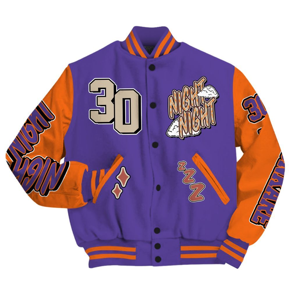 Varsity Jacket To Match Air Max Waffle SP Voltage Purple - Seeya Skeleton All Over Print