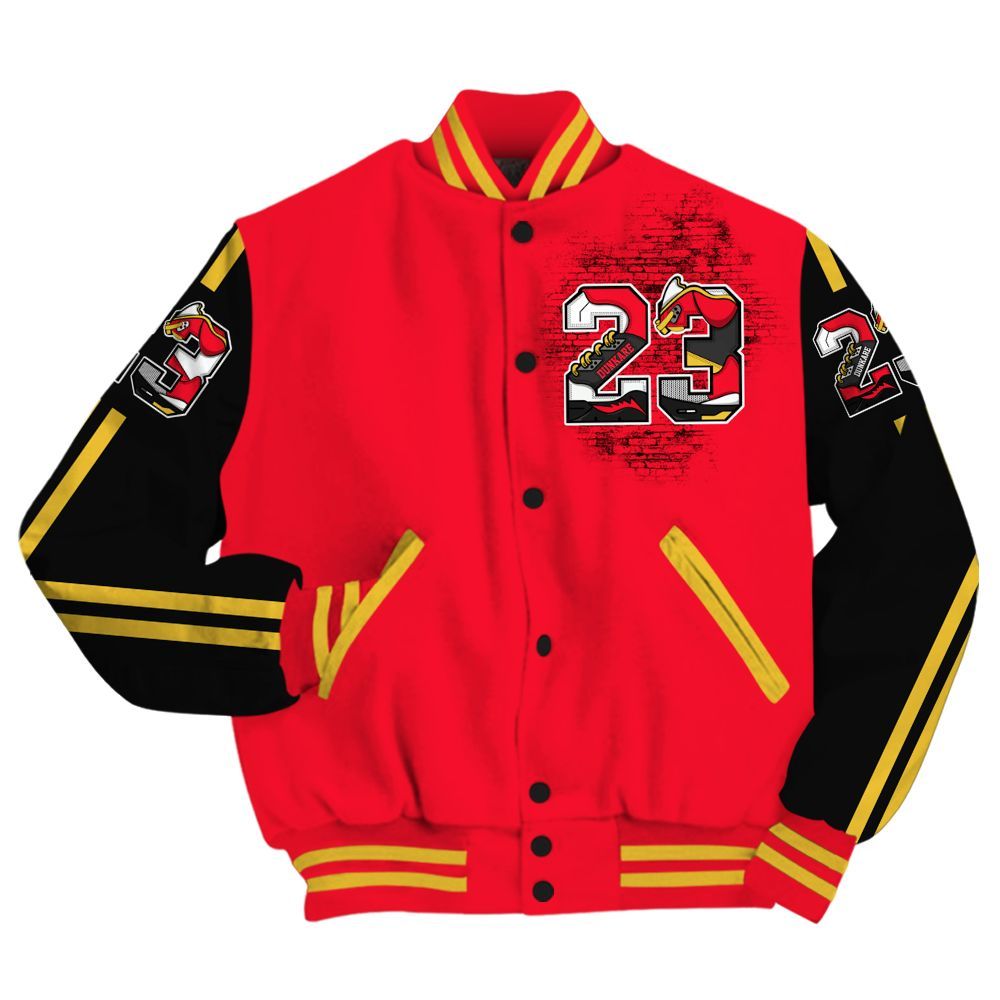 Varsity Jacket To Match KD 18 Air Bakin - Custom Name Number 23 5s All Over Print