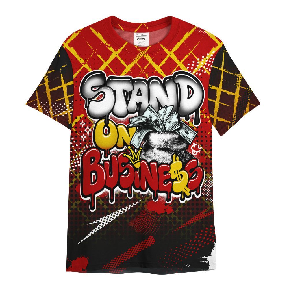 Shirt To Match Low Lucky Cat 1s - Halftone Stand Business Dripping All Over Print