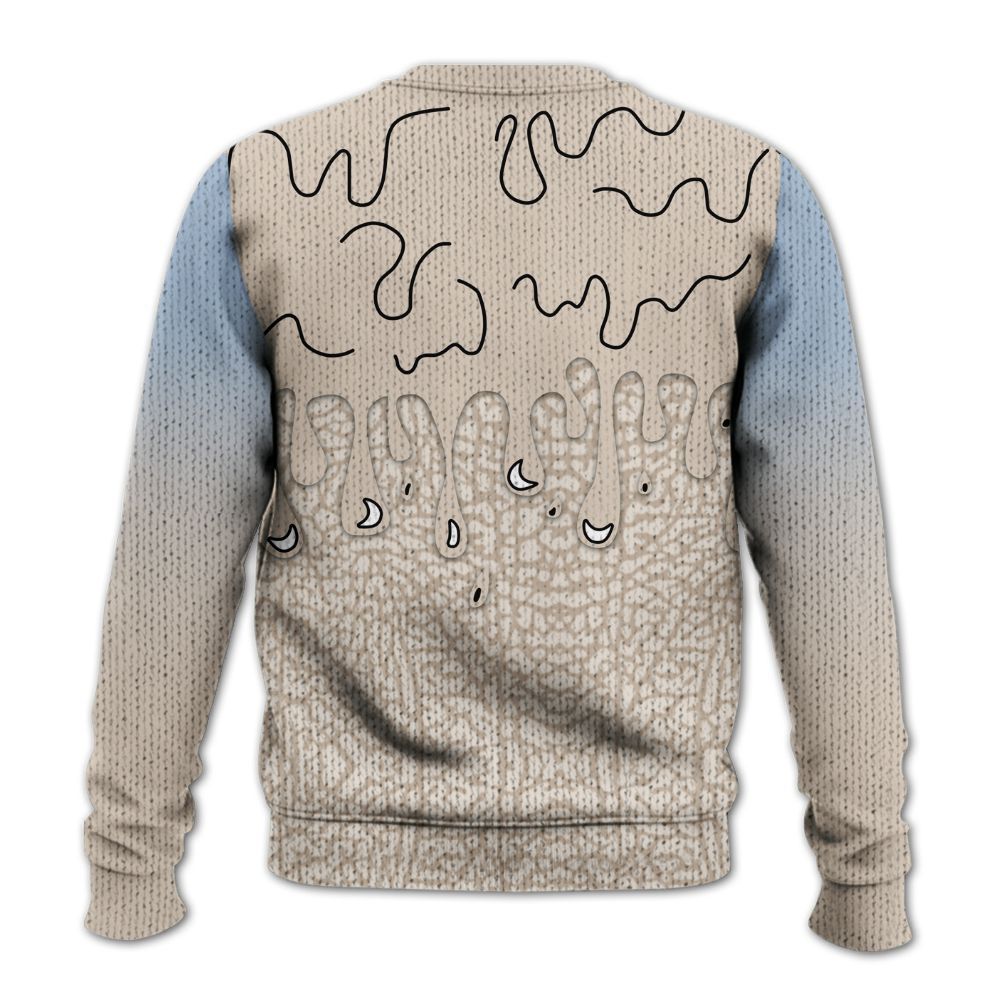 Sweater To Match Desert Sand 3s - Snake Trust No One Drip Graphic