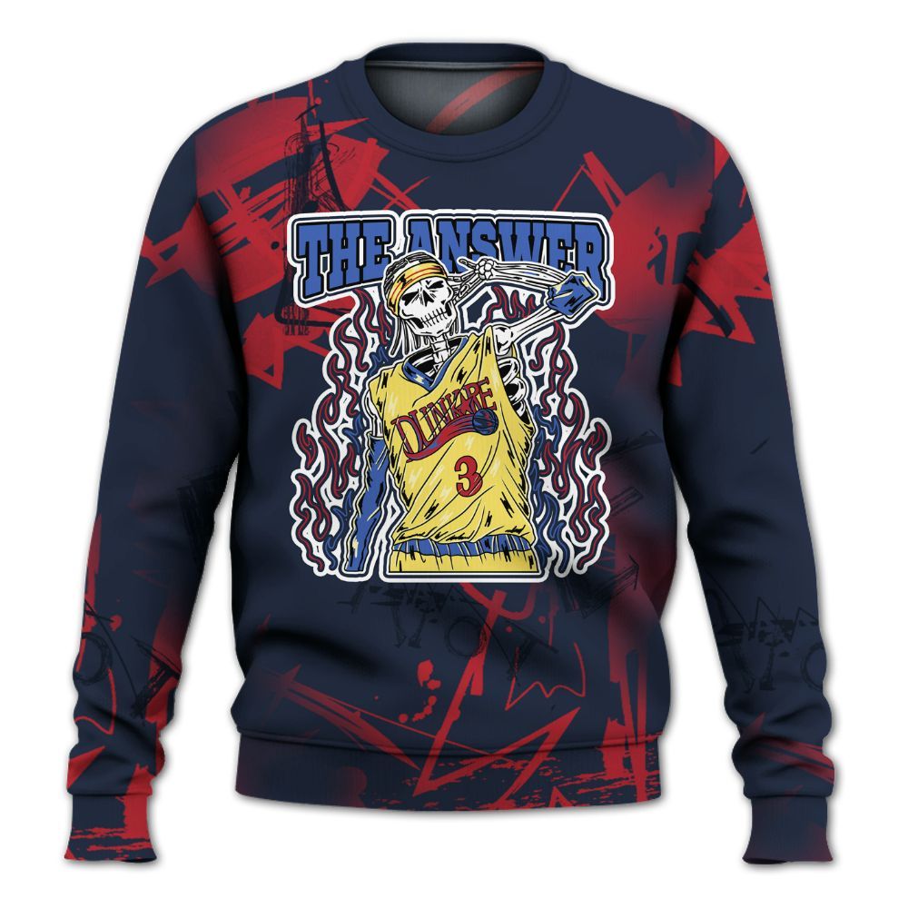 Sweatshirt To Match Dunk Low COJP What The 2024 - Allen Answer Skeleton Messyz All Over Print