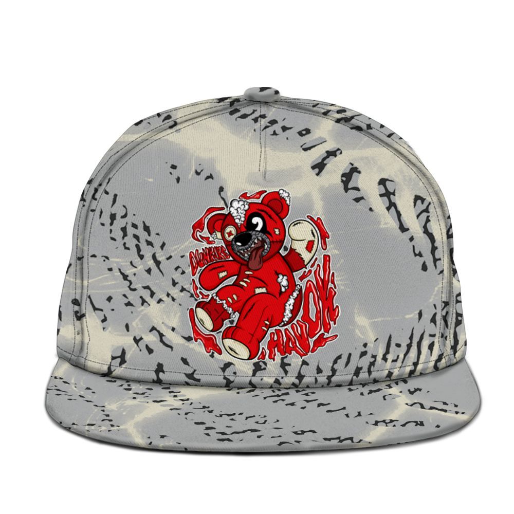 Snapback To Match Cement Grey 3s - Havok Bear Graphic