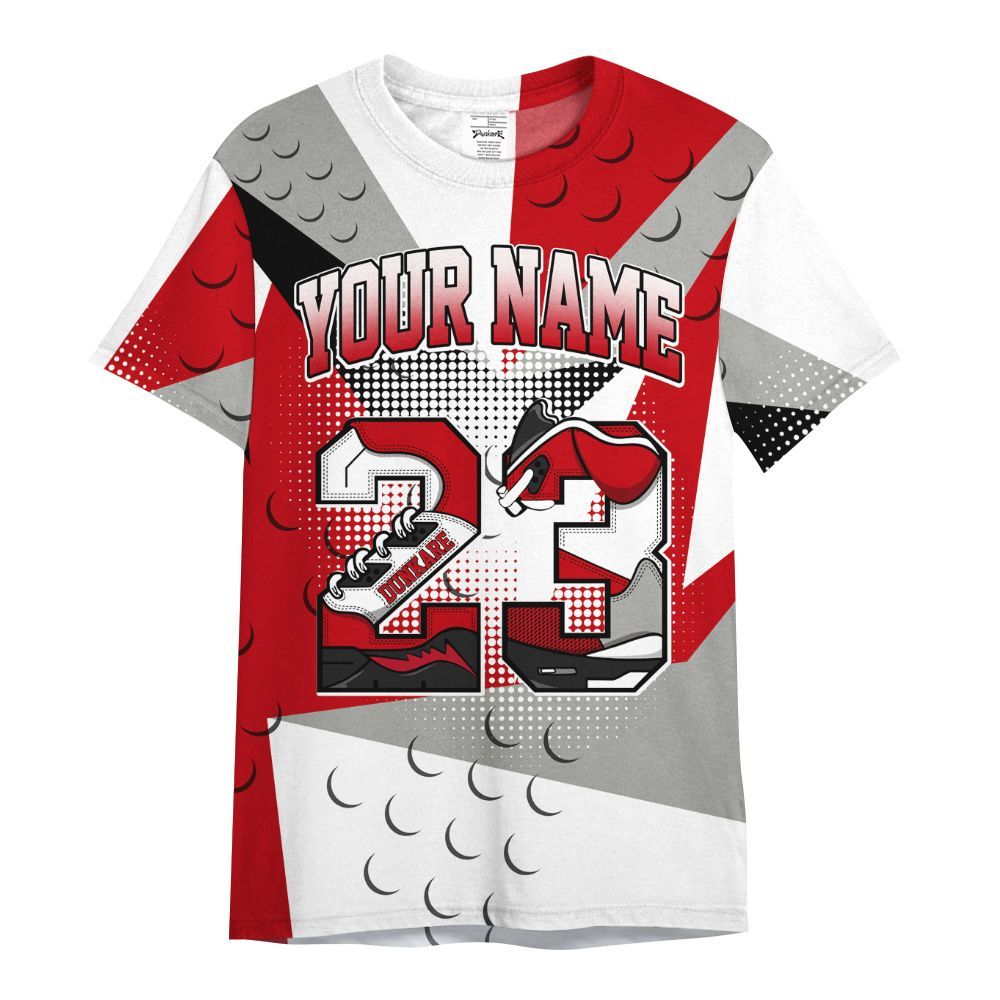 Shirt To Match Air Griffey Max Gray Reds 1s - Poly Custom Name Number 23 5s All Over Print