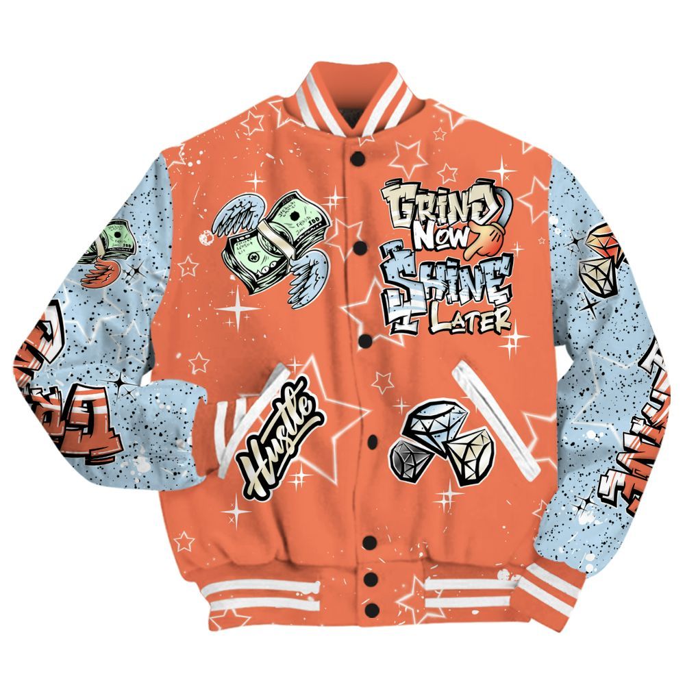Varsity Jacket To Match DJ Khaled Crimson Bliss 5s - Grind2 Shine Later All Over Print