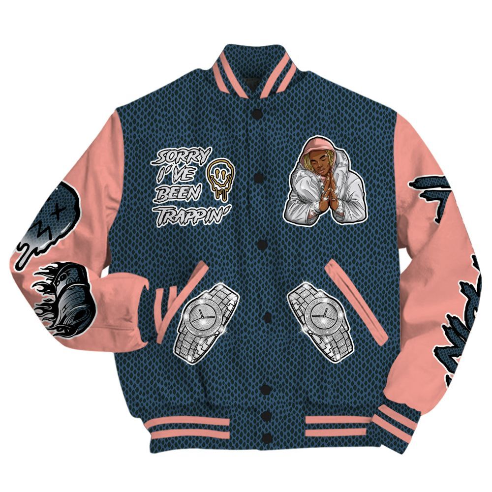 Varsity Jacket To Match Lebron XXI GS Olympic - Trappin' Unique All Over Print