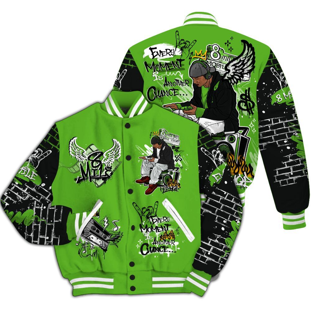 Varsity Jacket To Match Air Foamposite One Volt - 8Mile Movie Graffiti All Over Print