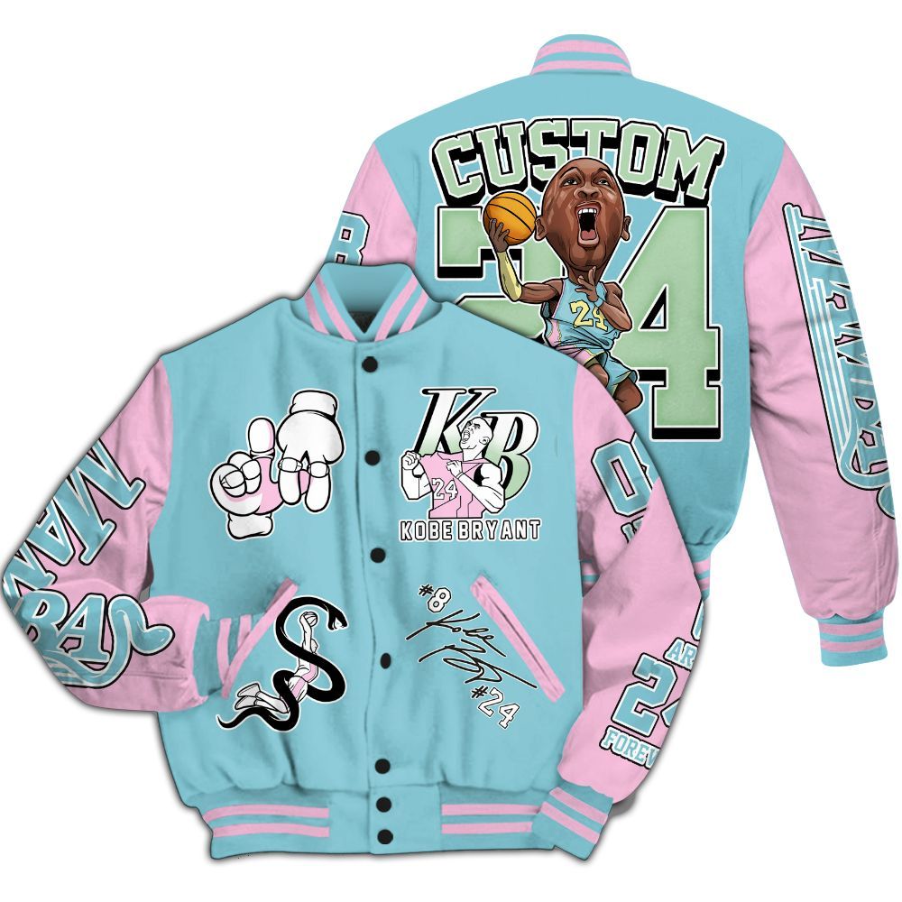 Varsity Jacket To Match SB Dunk Low Visty Varsity Jacket- Legend 24 Snake Mamba Graphic Custom Name All Over Print