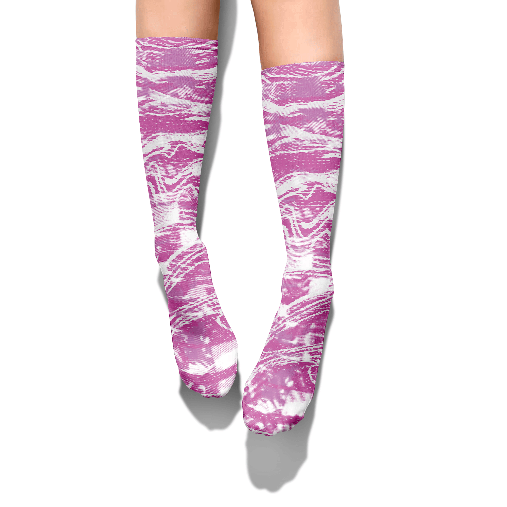 Sock To Match Hyper Violet 4s - Blurry Abstract Graphic Unisex