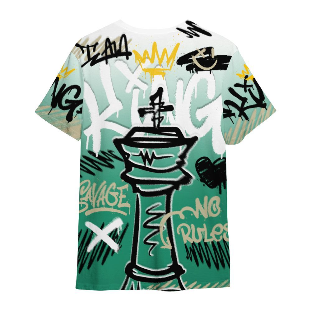 Shirt To Match Pine Green 4s - Street King Chess Streetwear All Over Print