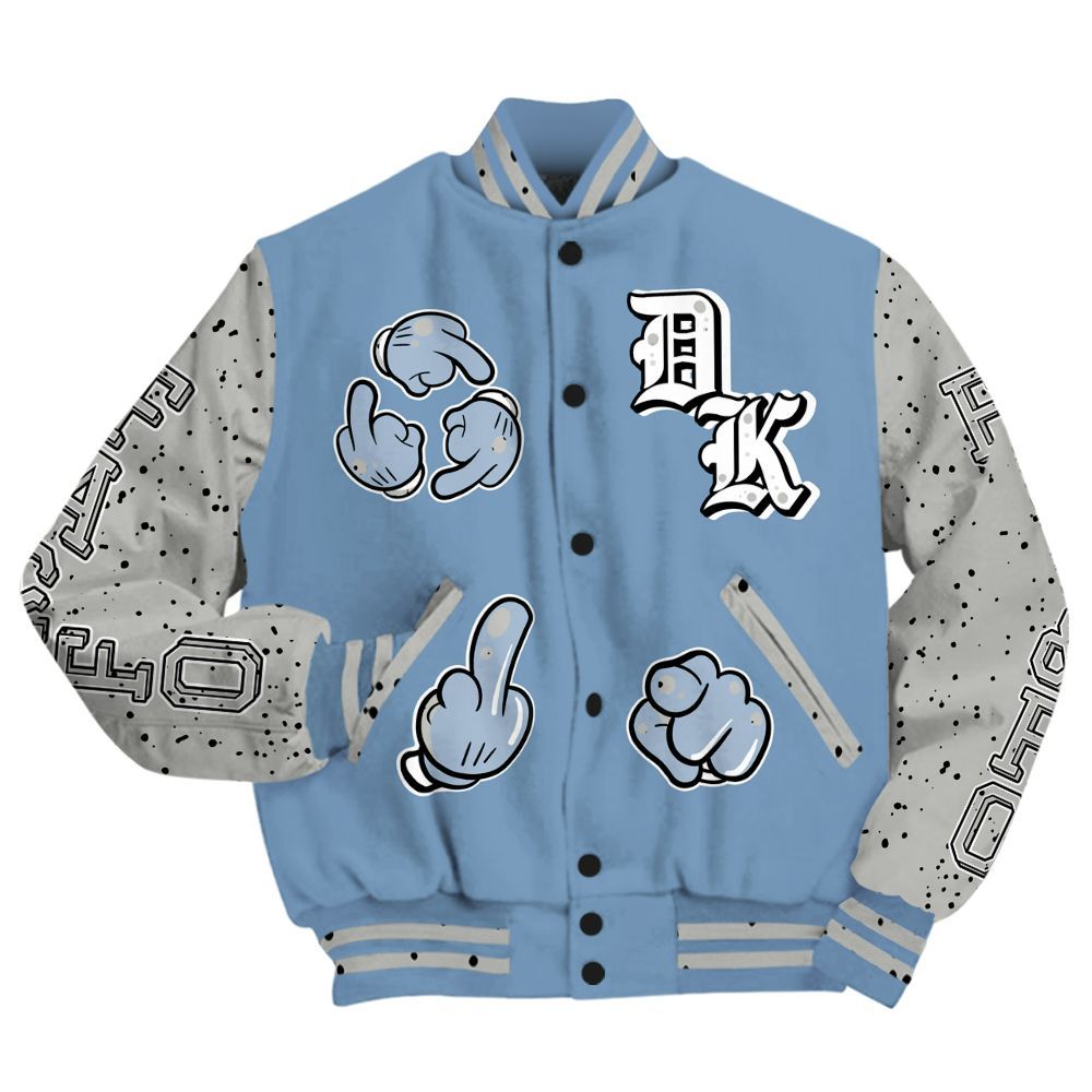 Varsity Jacket To Match University Blue 4s - F Around Find Out Graphic All Over Print