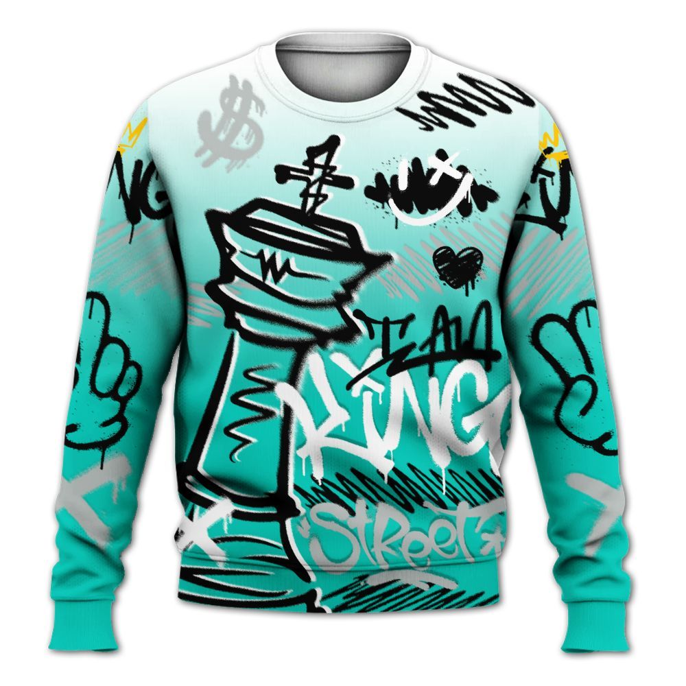 Sweatshirt To Match Air Max 95 Dark Tiffany - Street King Chess Streetwear All Over Print