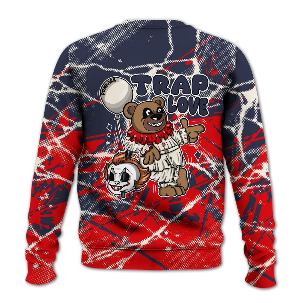 Sweatshirt To Match Low OG Howard University 1s - Trap Loves Bear Profound All Over Print