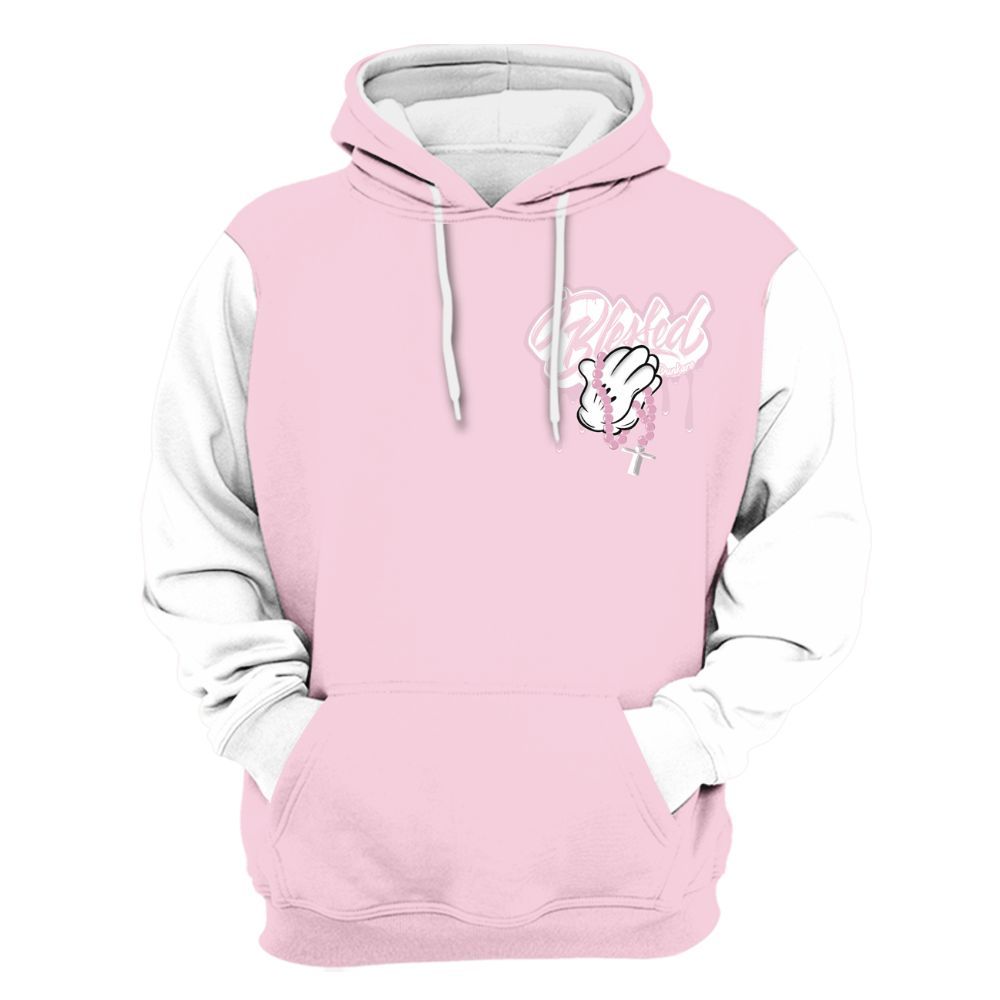 Hoodie To Match Orchid 4s Varsity Jacket, Custom Name God Blessed Drip All Over Print