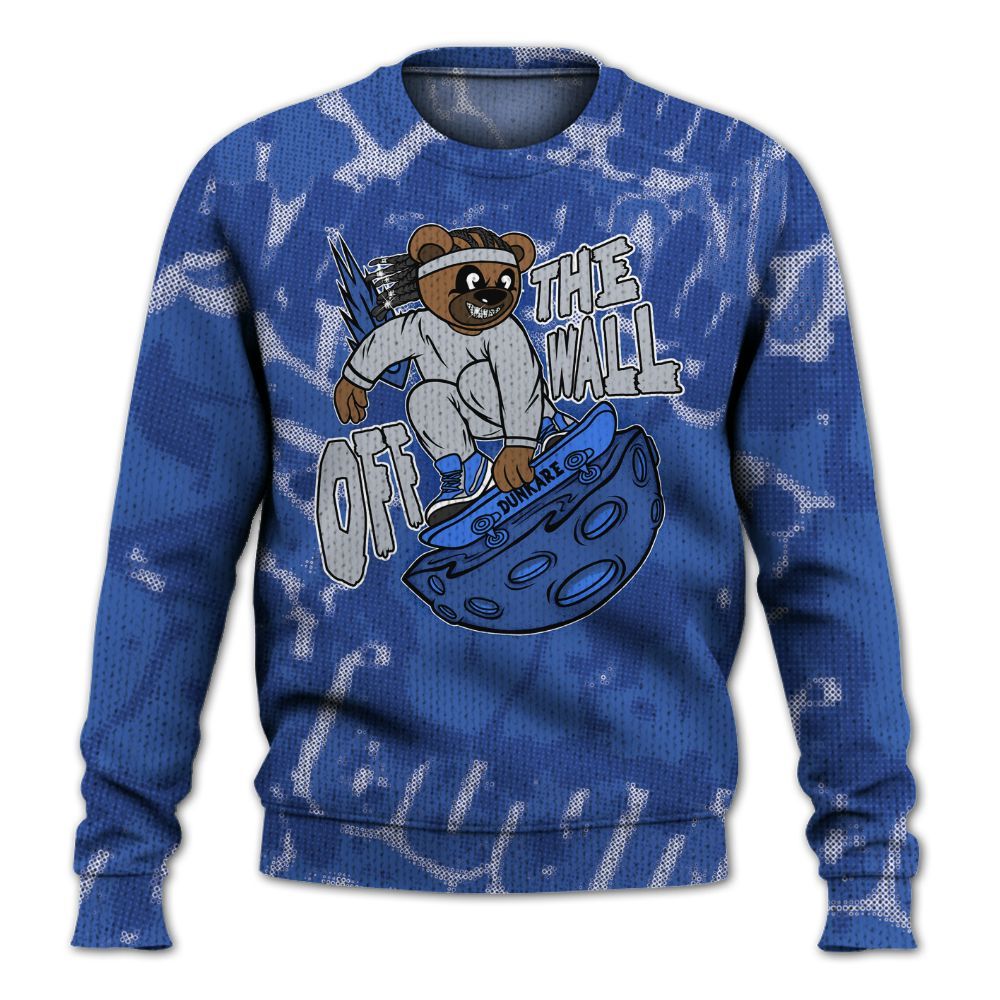 Knitted Sweater To Match Air Foamposite One Royal - Quirky Bear Street