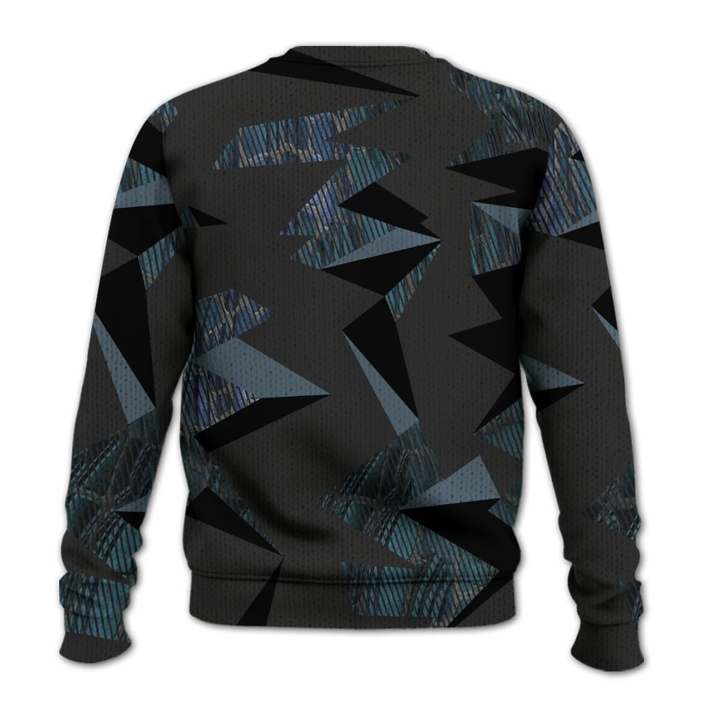 Knitted Sweater To Match Air Foamposite Kazuya Mishima - Geometric Camouflage Pattern