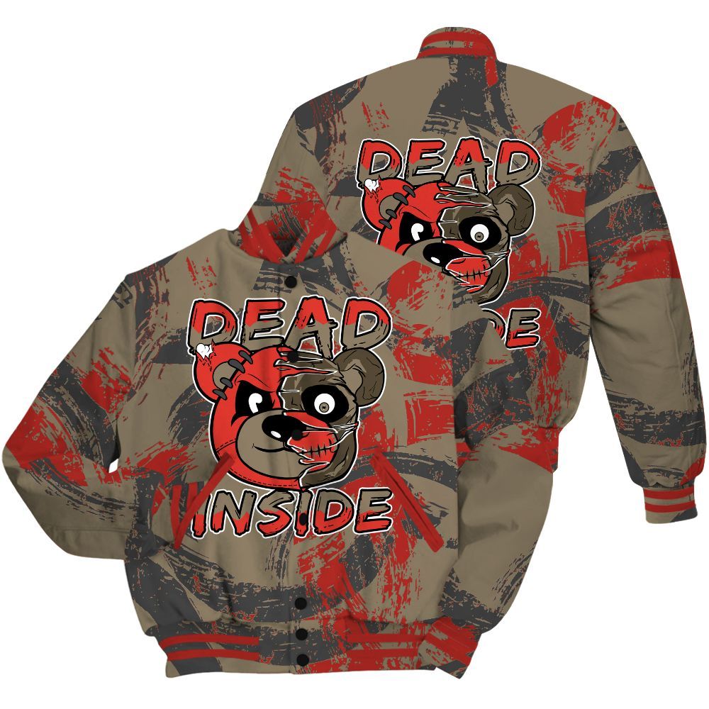 Varsity Jacket To Match Olive 9s Shirt - Lifeless Bear Circle Slpash All Over Print