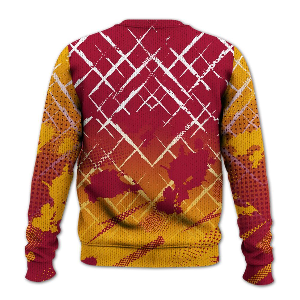 Knitted Sweater To Match Cardinal 7s - Halftone Stand Business Dripping
