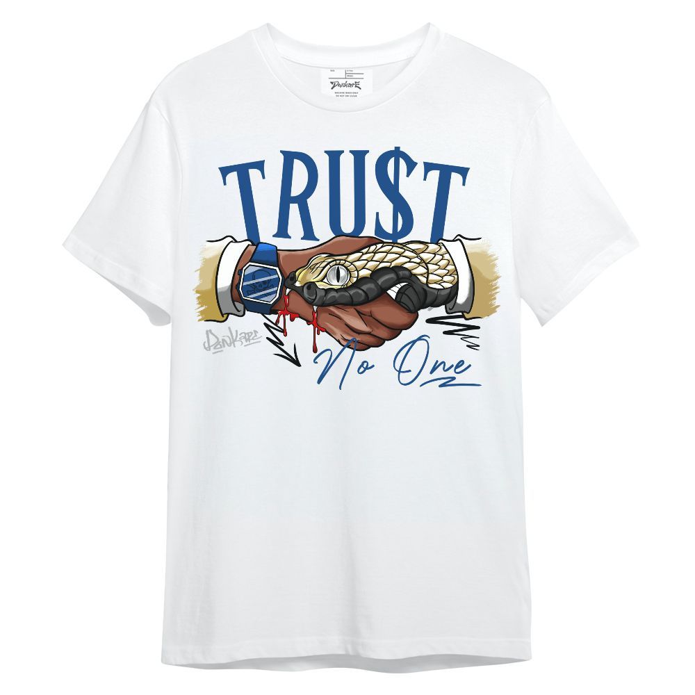 Shirt To Match Air Ship Royal Blue - Snake Trust No One Unisex Shirt