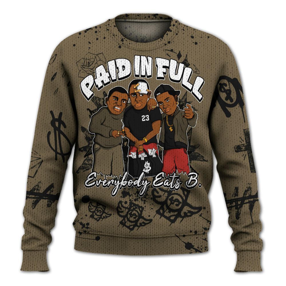 Knitted Sweater To Match Olive 9s - Everybody Paid In Full Crayon