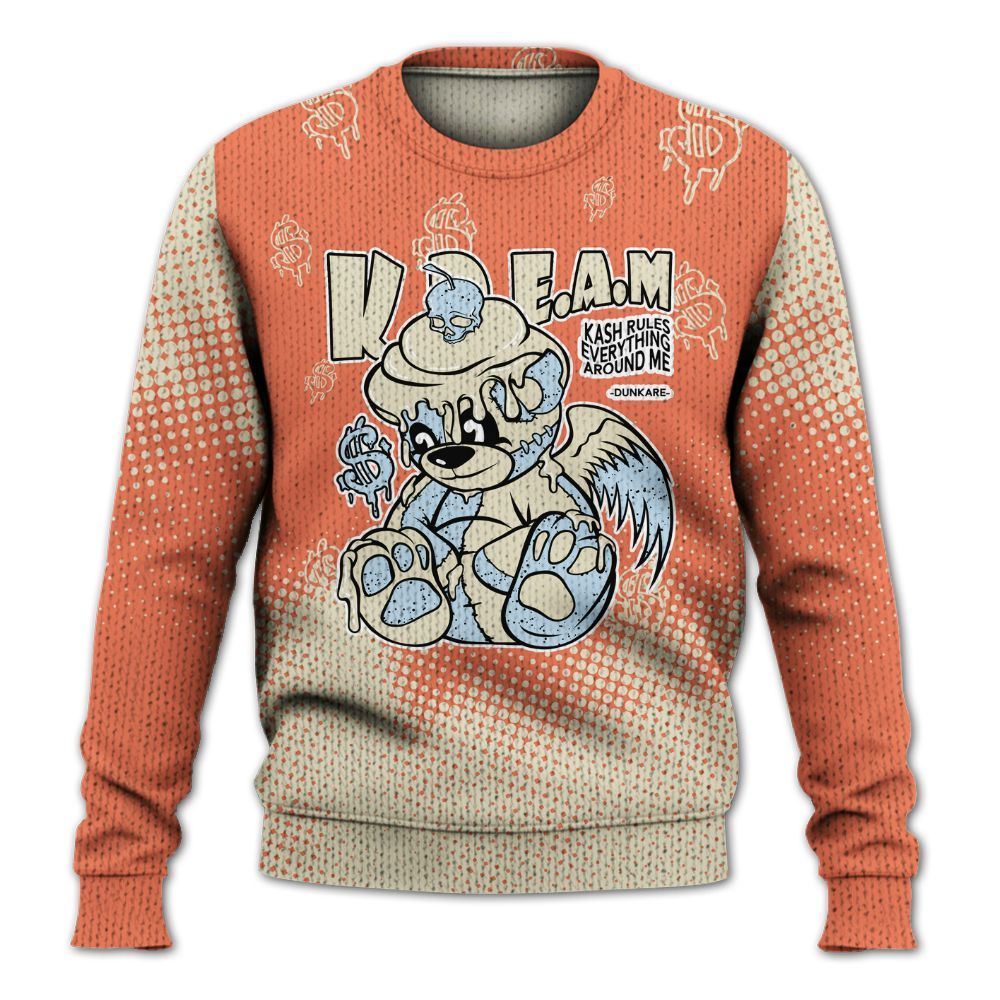 Knitted Sweater To Match DJ Khaled Crimson Bliss 5s - Loot Bear Unique Drip