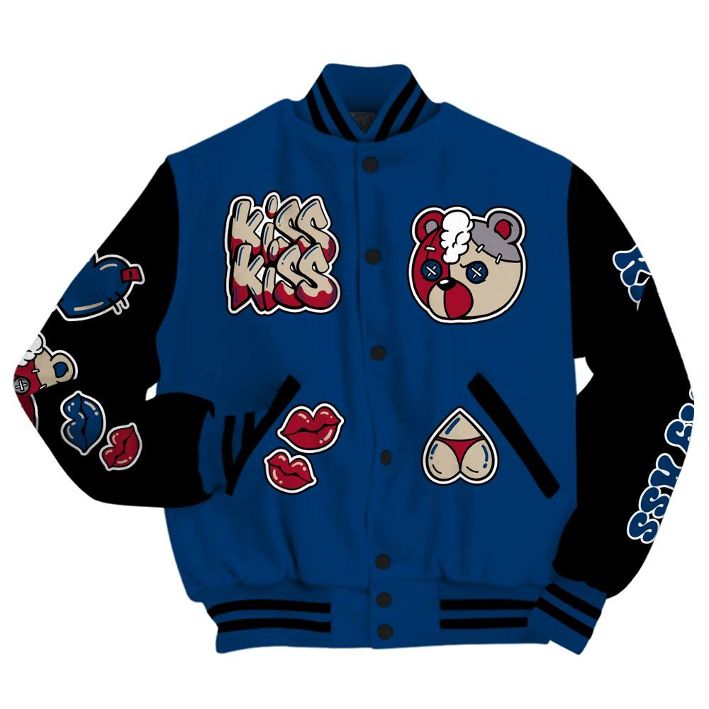 Varsity Jacket To Match Rare Air 4s - Kiss My Hugz All Over Print