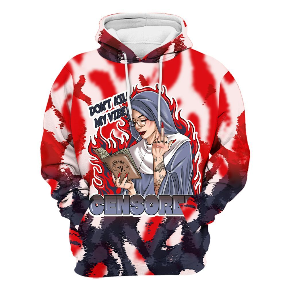 Hoodie To Match Low OG Howard Bison 1s - Censoredz Burn All Over Print