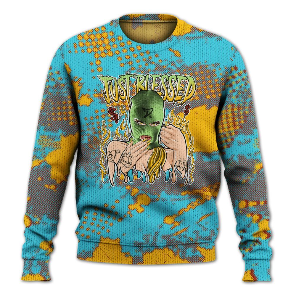 Knitted Sweater To Match SB Dunk Di'Orr Greenwood - Blessed!! Smoke Dot