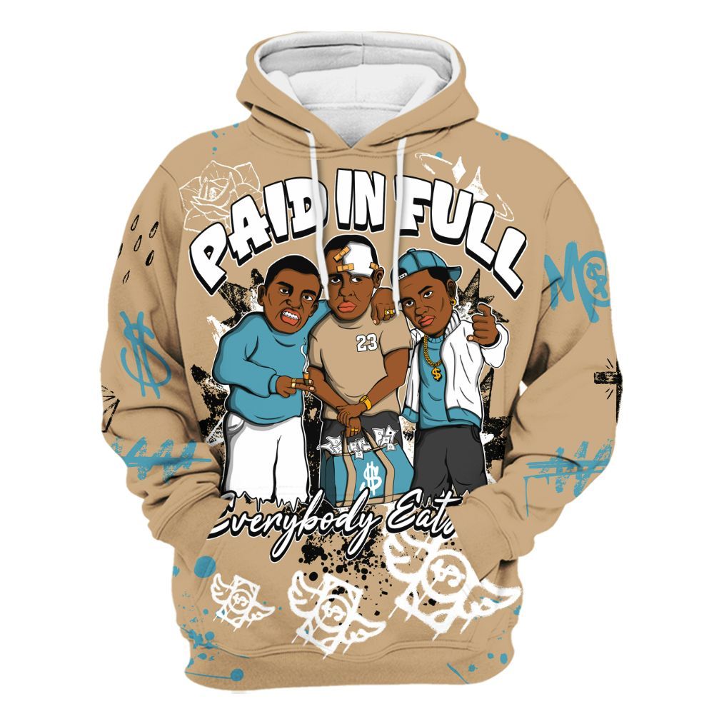 Hoodie To Match H-Town 11s - Everybody Paid In Full Crayon All Over Print