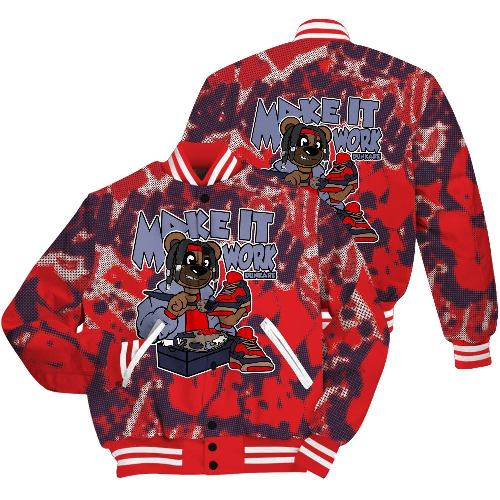 Varsity Jacket To Match Low OG Howard Bison 1s Shirt - Pull It Off Bear Street All Over Print